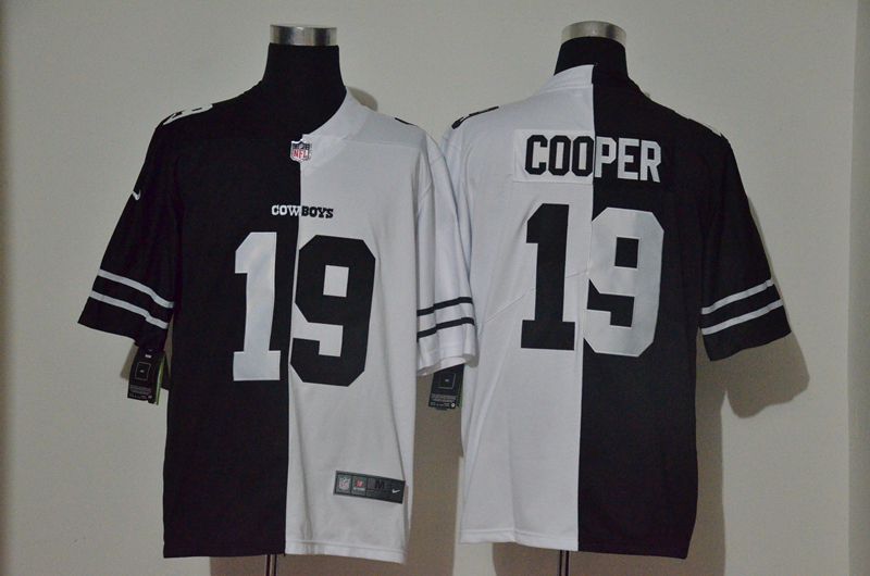 Men Dallas cowboys #19 Cooper Black white Half version 2020 Nike NFL Jerseys